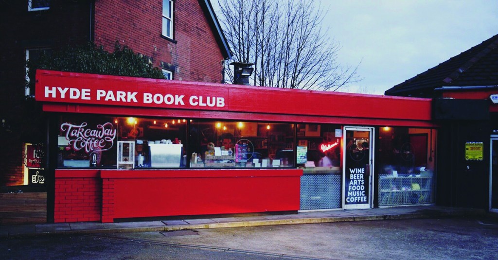 The exterior of the Hyde Park Book Club.