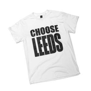 Choose Leeds white t-shirt.