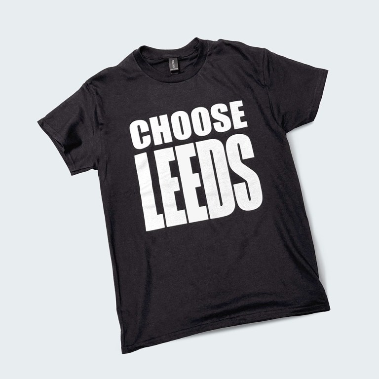 Choose Leeds white t-shirt.