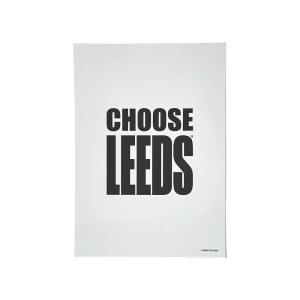 Choose Leeds A4 print using black ink on a white paper.