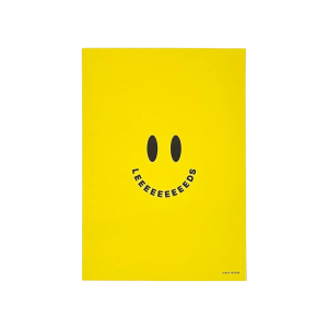 Acid House smiley A4 print with the word LEEEEEEEEEDS as its mouth.